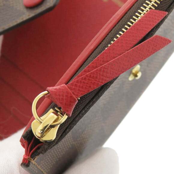 Excellent condition Louis Vuitton Portefeuille Victorine Damier N41659 tri-fo...